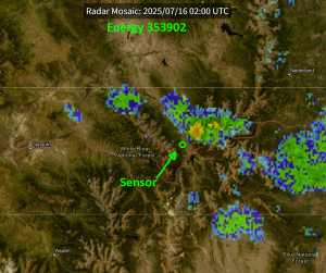 detected lightning at 8PM